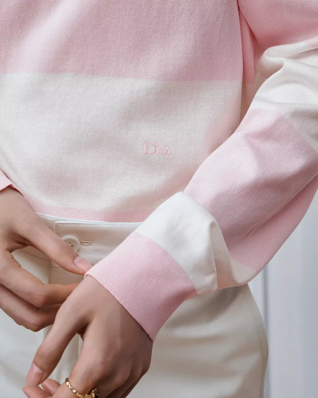 Dioriviera Dior Marinière Long-Sleeved Polo Shirt RUNWAY DELUXE
