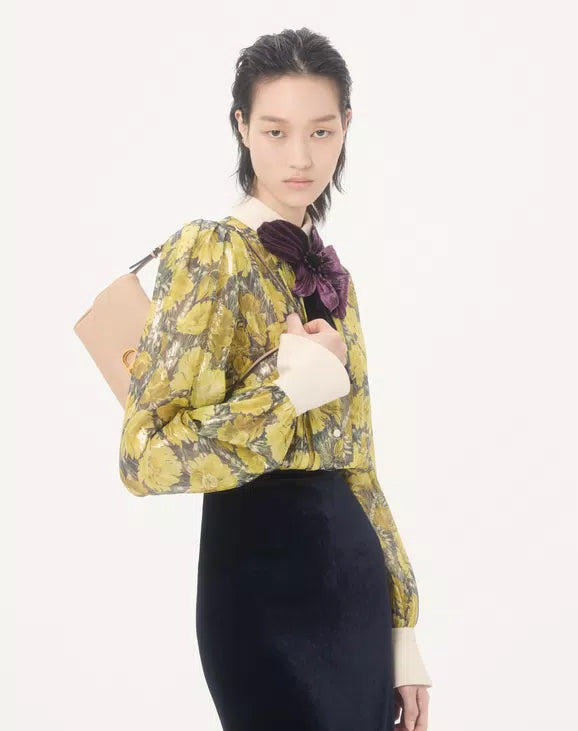 Lurex Shirt With Après L'Hiver Poppies Print