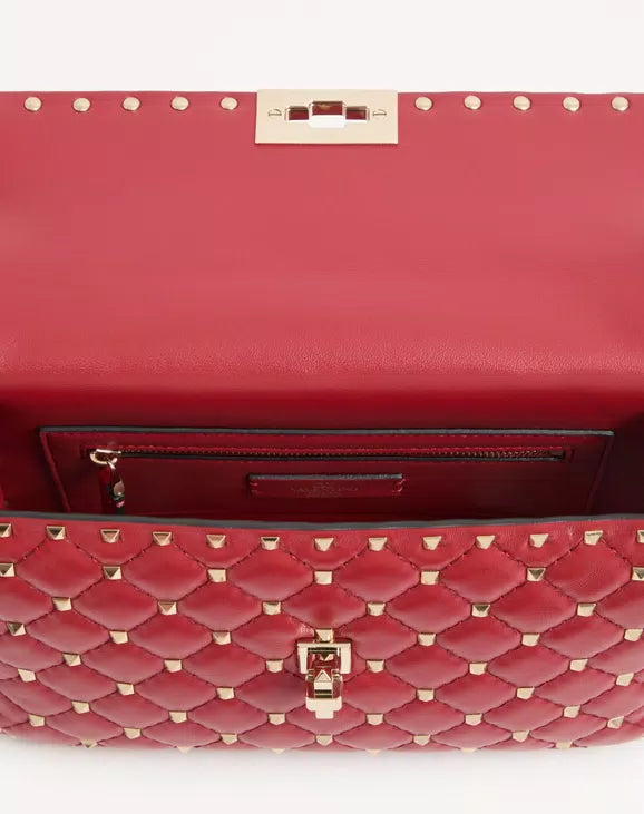 Valentino Garavani Rockstud Spike Medium Shoulder Bag In Nappa Leather RUNWAY DELUXE