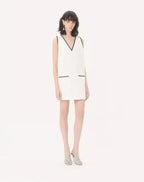 Short Dress In Canestrello Cotton Tweed
