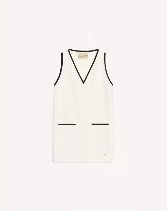 Short Dress In Canestrello Cotton Tweed