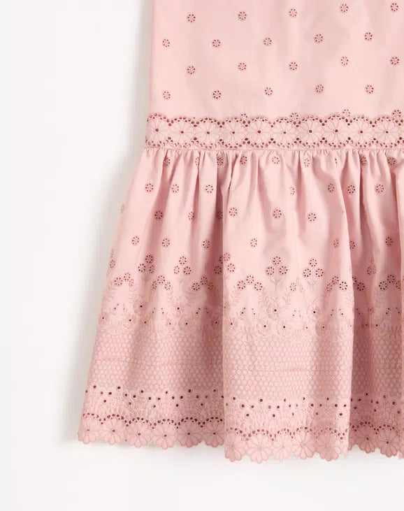 Midi Dress In Sangallo With Fleur A Jours Margheritine