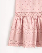 Midi Dress In Sangallo With Fleur A Jours Margheritine
