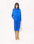 Midi Dress In Shiny-Matte Flowerism Sunflowers Jacquard