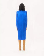 Midi Dress In Shiny-Matte Flowerism Sunflowers Jacquard