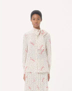 Plus De Pois Crepe De Chine Bubble Shirt