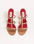 Rockstud Slide Sandal In Laminated Nappa Leather 60Mm