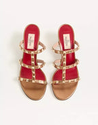 Rockstud Slide Sandal In Laminated Nappa Leather 60Mm