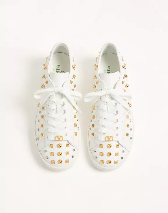 Royco Trainer In Nappa Calfskin With Stud Detail