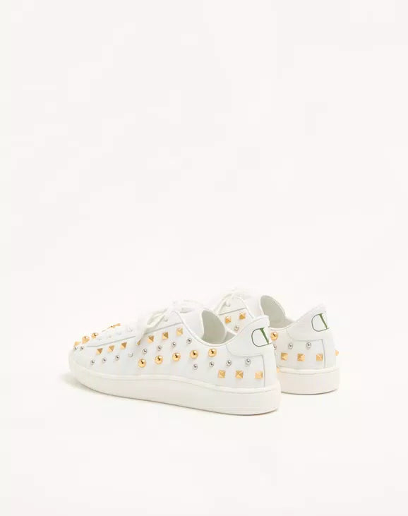 Royco Trainer In Nappa Calfskin With Stud Detail