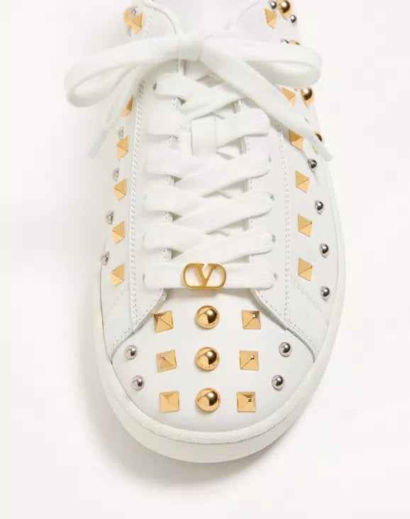 Royco Trainer In Nappa Calfskin With Stud Detail
