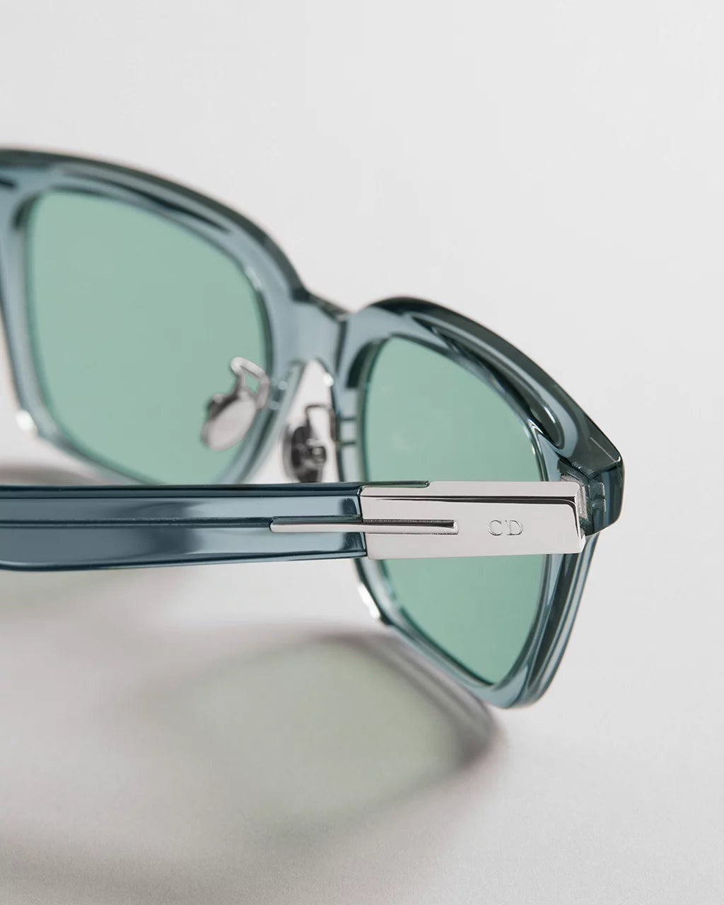 DiorBlackSuit S23F Transparent Gray-Blue Square Sunglasses RUNWAY DELUXE