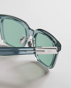 DiorBlackSuit S23F Transparent Gray-Blue Square Sunglasses RUNWAY DELUXE