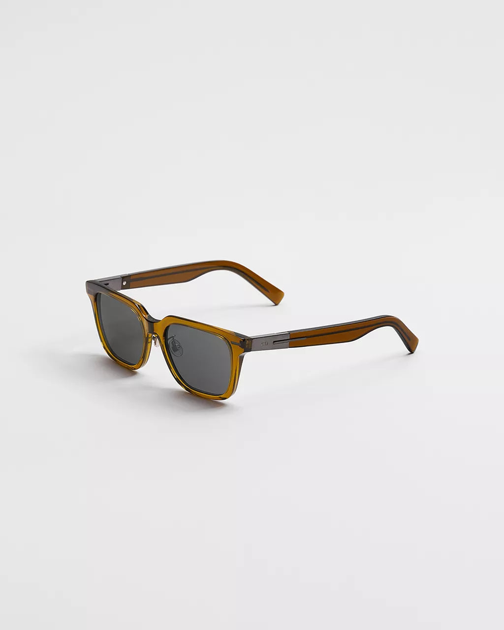 DiorBlackSuit S23F Transparent Caramel Square Sunglasses RUNWAY DELUXE