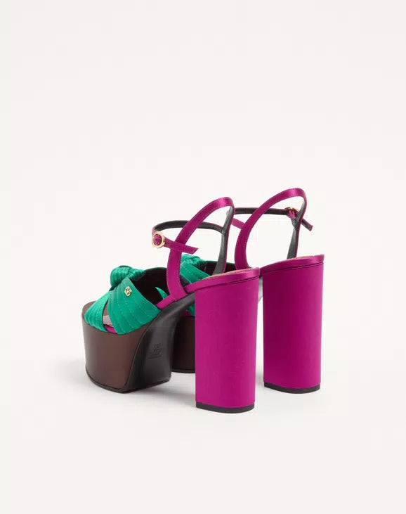 Sandal with Crasher Platform In Satin 125mm