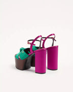 Sandal with Crasher Platform In Satin 125mm