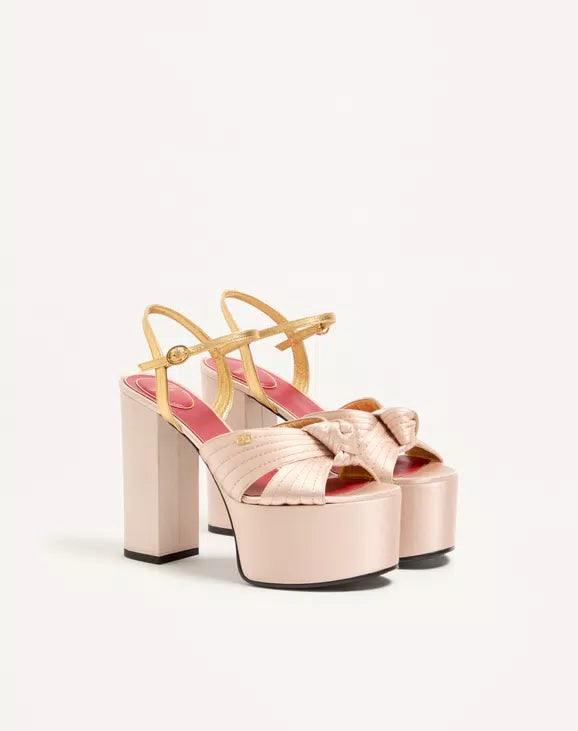 Sandal with Crasher Platform In Satin 125mm