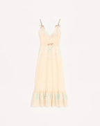 Sangallo Midi Dress With Fleur A Jours Fiori
