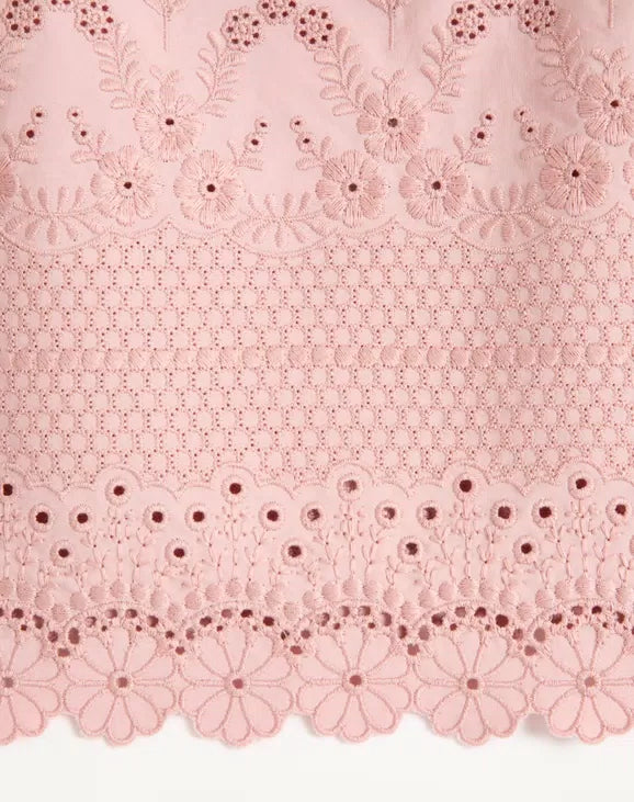 Sangallo Lace Top With Fleurs Ajours Margheritine Pattern