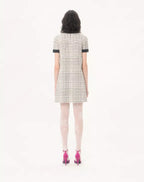 Short Dress In Square Tweed