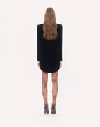 Short Velvet Dress With Lace