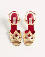 Studdy Sandal In Laminated Nappa Leather 100Mm