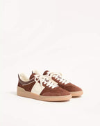 Upvillage Low Top Trainer In Split Leather And Calfskin Nappa Leather