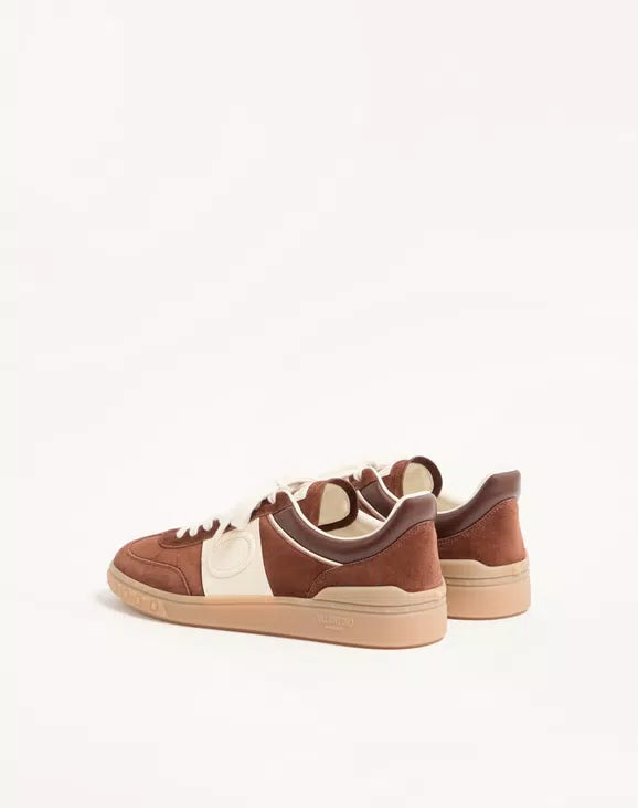 Upvillage Low Top Trainer In Split Leather And Calfskin Nappa Leather