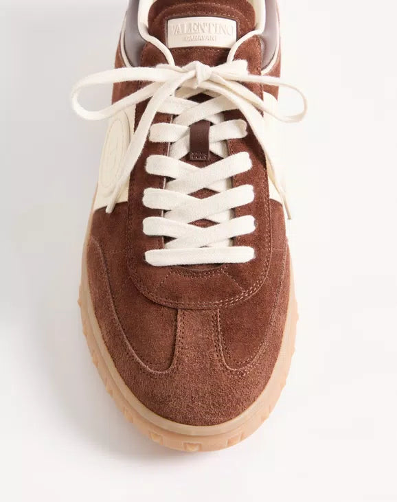 Upvillage Low Top Trainer In Split Leather And Calfskin Nappa Leather