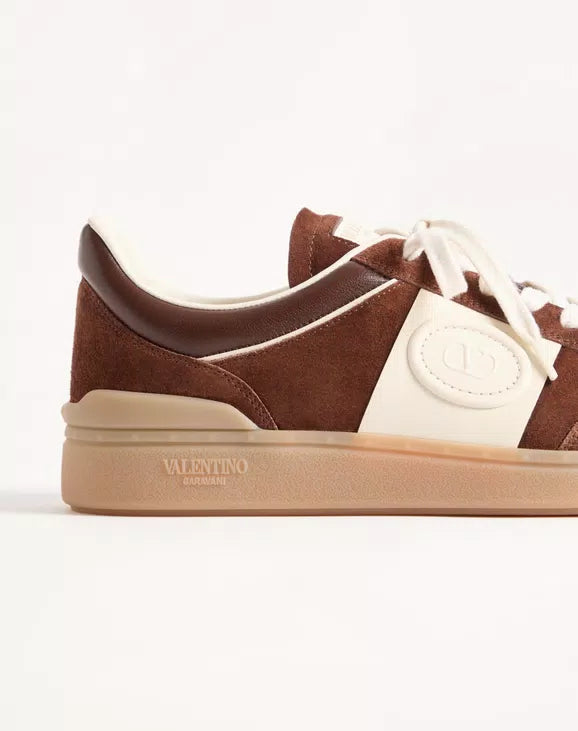 Upvillage Low Top Trainer In Split Leather And Calfskin Nappa Leather