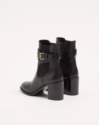 VLogo Embossed Calfskin Ankle Boot 75mm