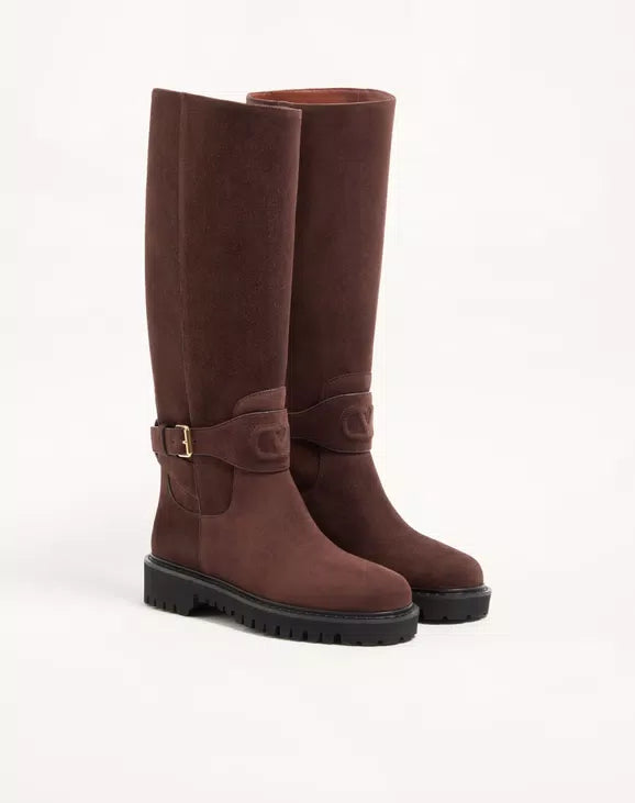 VLogo Signature Split Leather Boot 40Mm