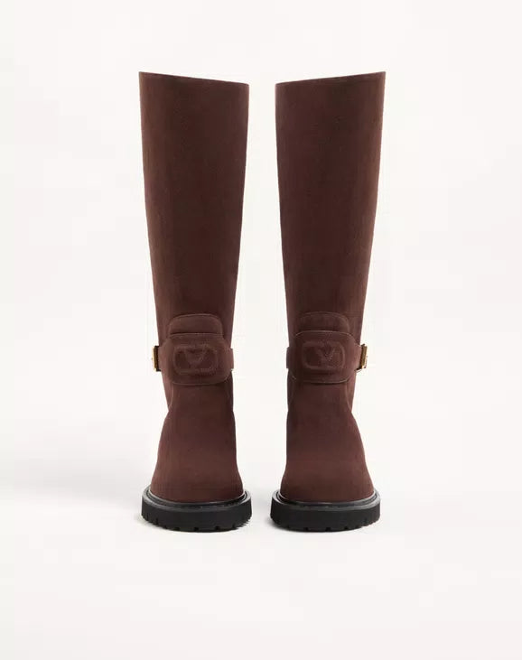 VLogo Signature Split Leather Boot 40Mm
