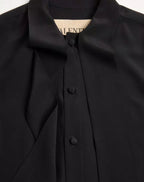 Valentino Crepe De Chine Silk Shirt With Scarf Collar RUNWAY DELUXE