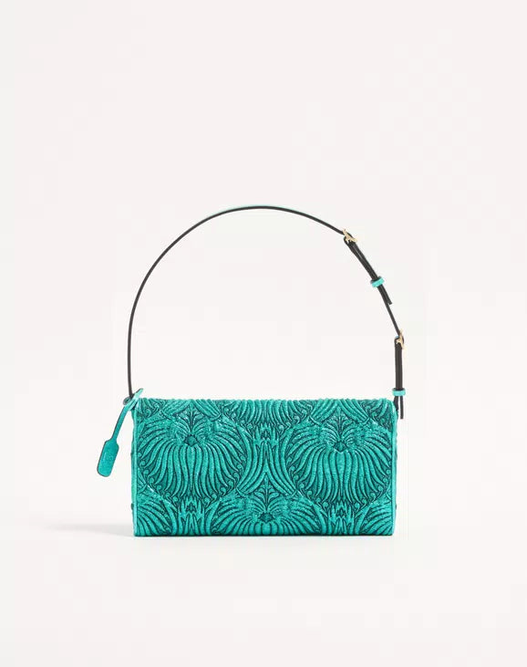 Valentino Garavani DeVain Small Shoulder Bag In Jacquard Cloqué Lurex Fabric RUNWAY DELUXE