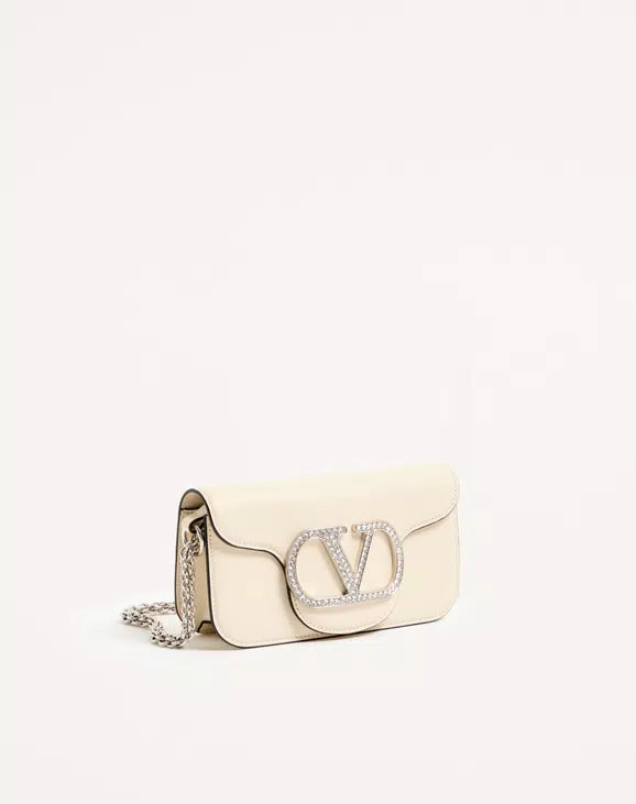 Valentino Garavani Locò Small Shoulder Bag With Jewel Logo RUNWAY DELUXE