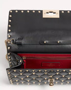 Rockstud Spike Nappa Leather Crossbody Clutch Bag RUNWAY DELUXE
