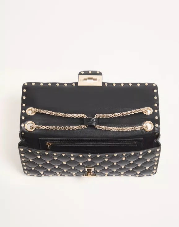 Valentino Garavani Rockstud Spike Medium Shoulder Bag In Kidskin RUNWAY DELUXE