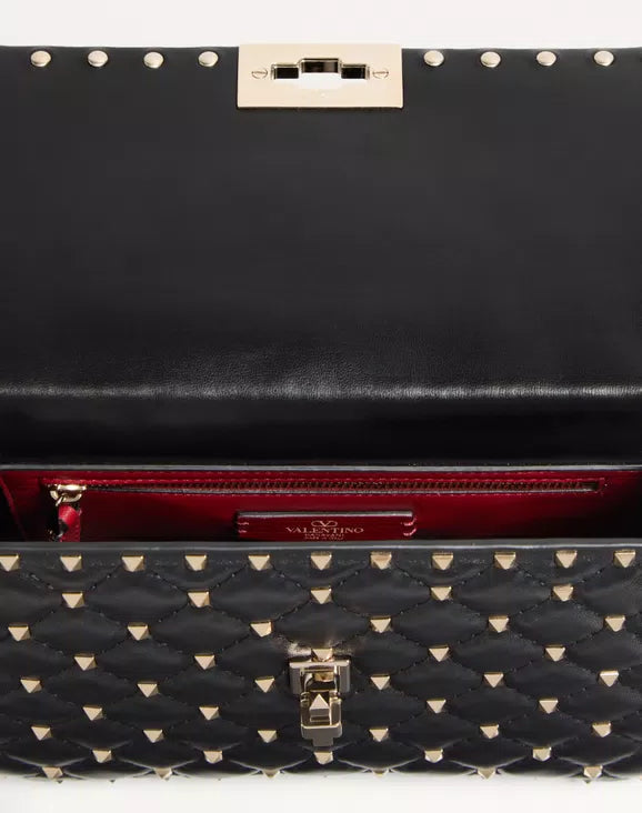 Valentino Garavani Rockstud Spike Medium Shoulder Bag In Nappa Leather RUNWAY DELUXE