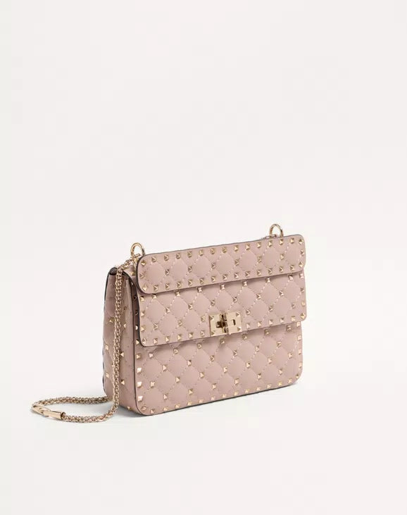 Valentino Garavani Rockstud Spike Medium Shoulder Bag In Nappa Leather RUNWAY DELUXE