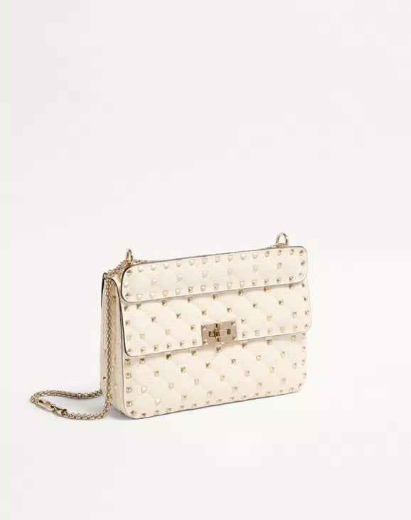 Valentino Garavani Rockstud Spike Medium Shoulder Bag In Nappa Leather RUNWAY DELUXE