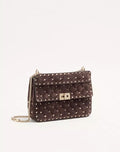 Valentino Garavani Rockstud Spike Medium Suede Bag RUNWAY DELUXE
