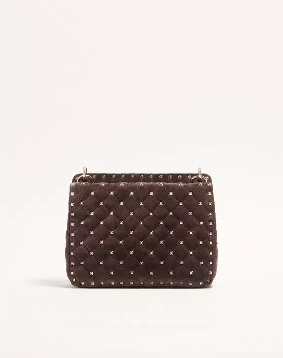 Valentino Garavani Rockstud Spike Medium Suede Bag RUNWAY DELUXE