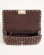 Valentino Garavani Rockstud Spike Medium Suede Bag RUNWAY DELUXE