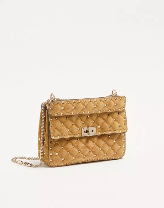 Valentino Garavani Rockstud Spike Medium Suede Bag RUNWAY DELUXE