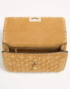Valentino Garavani Rockstud Spike Medium Suede Bag RUNWAY DELUXE