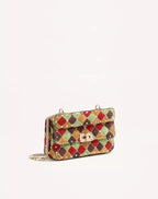 Valentino Garavani Rockstud Spike Small Bag In Patchwork Suede RUNWAY DELUXE