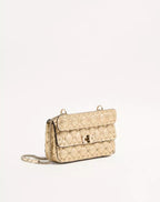 Valentino Garavani Rockstud Spike Small Shoulder Bag In Laminated Nappa RUNWAY DELUXE