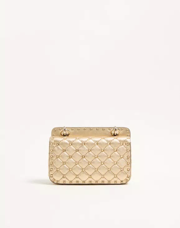 Valentino Garavani Rockstud Spike Small Shoulder Bag In Laminated Nappa RUNWAY DELUXE