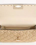 Valentino Garavani Rockstud Spike Small Shoulder Bag In Laminated Nappa RUNWAY DELUXE